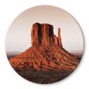 Glas billede Klippeformation i Monument Valley - Hugonnard - Rund