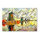 Tableau sur verre Zamart - Kandinsky rencontre les moulins des Pays-Bas