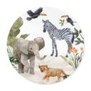 Poster Rond Goed Blauw - Jungle Baby's