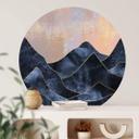 Fredriksson Wallsticker - Marmoreret bjergkæde - Rund