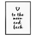 Plakat - Love to the moon and back