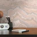 Papel pintado tejido-no tejido jaspeado beige-gris - papel pintado aspecto piedra malaquita oro