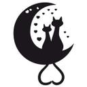 Sticker mural - Amoureux sur la lune
