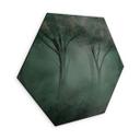 Wanddecoratie bos magie in de ochtendmist groen - Ms Tiff - Alu-Dibond