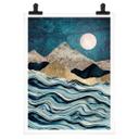 Póster SpaceFrog Designs - Azul índigo