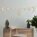 Décoration en bois placage peuplier  - Set pour Ramadan - Lune, étoiles et lanterne