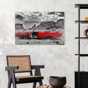 Tableau en verre - Cadillac rouge