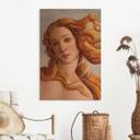 Geborsteld Alu-Dibond met goud-, zilver- & kopereffect - Portret van Venus - Botticelli