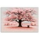 Canvasbillede, Pink træ abstraktion natur