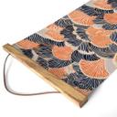Póster de tela con estampado de conchas en naranja-azul - Treechild - Panorama