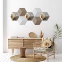 3D Hexagon Alu-Dibond - Golden Struggle