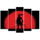 5 stykke lærredstryk, Samurai Japan Sun