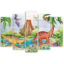 5-delt lærredsprint, Dinosaurer ved søen