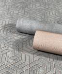 Non-woven tapet med 3D-look i grå grafik 