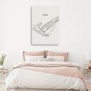 Canvasbillede, Line art syerske