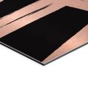 Geborsteld Alu-Dibond met goud-, zilver- & kopereffect - Grafische penseelstreken - Treechild