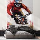 Fototapet Dynamisk mountainbiker - Jaszke
