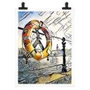 Póster Zamart - Kandinsky se encuentra con Hamburgo en el puerto