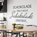 Wallsticker -  Chokolade spørger ikke...