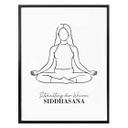 Plakat - Yoga Holdning af de vise mænd - Line Art