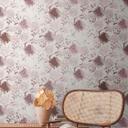 blomstertapet abstrakt hvid violet - blomstertapet - naturligt stuetapet
