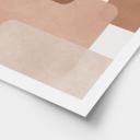 Póster de abstracción boho en beige-marrón - Costa