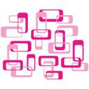 Wallsticker - Retro Kasser Pink