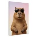 Canvasbillede cool kapivar med solbriller