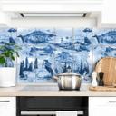 Azulejos Adhesivos paisajes en azul - lote de 12