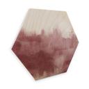 Hexagone - Placage bois de bouleau - Nouveauprints - Coups de pinceau d'aquarelle (rose)