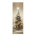 Póster de tela Árbol de Navidad dorado - Treechild - Panorama