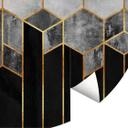 Fototapet - Rundt Fredriksson - Hexagons: Sort og grå - vliesetapet/selvklæbende non-woven tapet