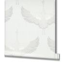 Grafisk tapet, non-woven tapet Kumano hvid