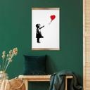 Lienzo, Póster de tela para colgar Banksy - Chica del globo rojo