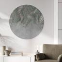 Wanddecoratie Exotische palmbladeren roze-groen - Ms Tiff - Alu-Dibond Rond