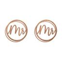 Letras de madera boda Sr. y Sr. - caoba