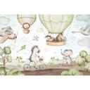 Fotomural infantil Paseo en globo de amigos animales - Kvilis