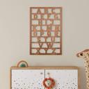 Decoración en madera caoba - Abecedario ABC