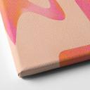 Lienzo ondas abstractas en naranja-rosa - Bloom