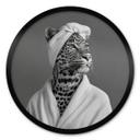 Póster Royale Spa tiempo muerto con leopardo - Rahner - Redondo