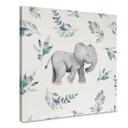 Cuadro lienzo Lindo bebé elefante entre ramas boho - Diseños ONU - Cuadrado