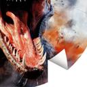 Fototapet Dinosaurer - T-Rex: De forhistoriske tiders vilde ansigt - Jaszke - Round - vliesetapet/se