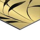 Geborsteld Alu-Dibond met goud-, zilver- & kopereffect - Tere bladeren in zonlicht - Cats & Dotz