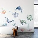 Sticker mural Kvilis - Un monde sous-marin coloré (24 pièces)