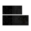 letra 3D Safe Space - decoración mural de cristal acrílico