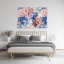 Canvasbillede, Pastelfarvede pæonblomster natur