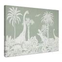 Canvasbillede Grønne urtidsverdener - Dinosaurer under palmer - Kikki Belle