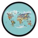 Plakat Braun - World Map