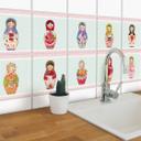 Azulejos Adhesivos Leffler - Matryoshka - Lote de 12