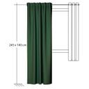 Homing Fertigschal mit verdeckten Schlaufen Galdin grün -  2,45 x 1,4 m